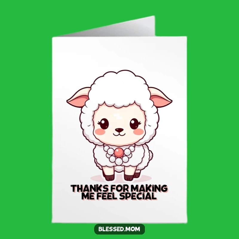 Free Printable Sheep Thank You Card: Elegant Ewe, DIY Downloadable Gift