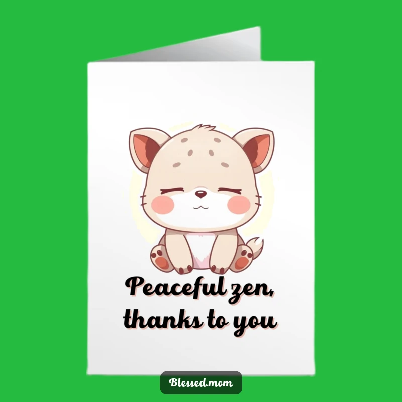 Free Printable Thank You Card: Grateful Animal Peace, Hilarious Downloadable for Thanks