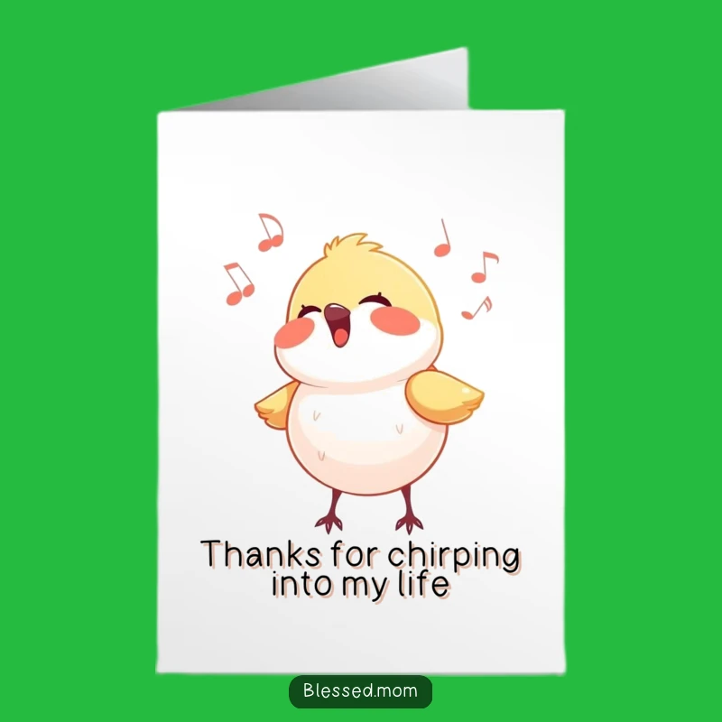Free Printable Thank You Card: Bird's Song Expressing Gratitude Humorously
