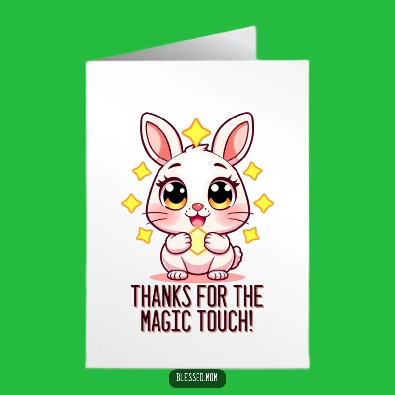Free Printable Thank You Card: Magical Rabbit Charm - Funny Downloadable Gift