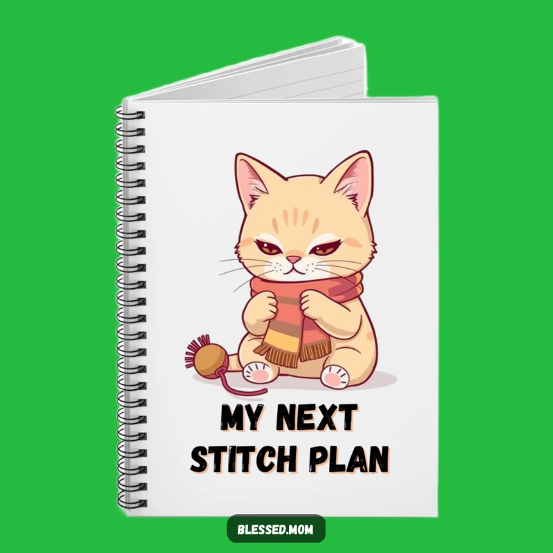 Determined Cat Knitter Notebook - Journal for Yarn & Ideas