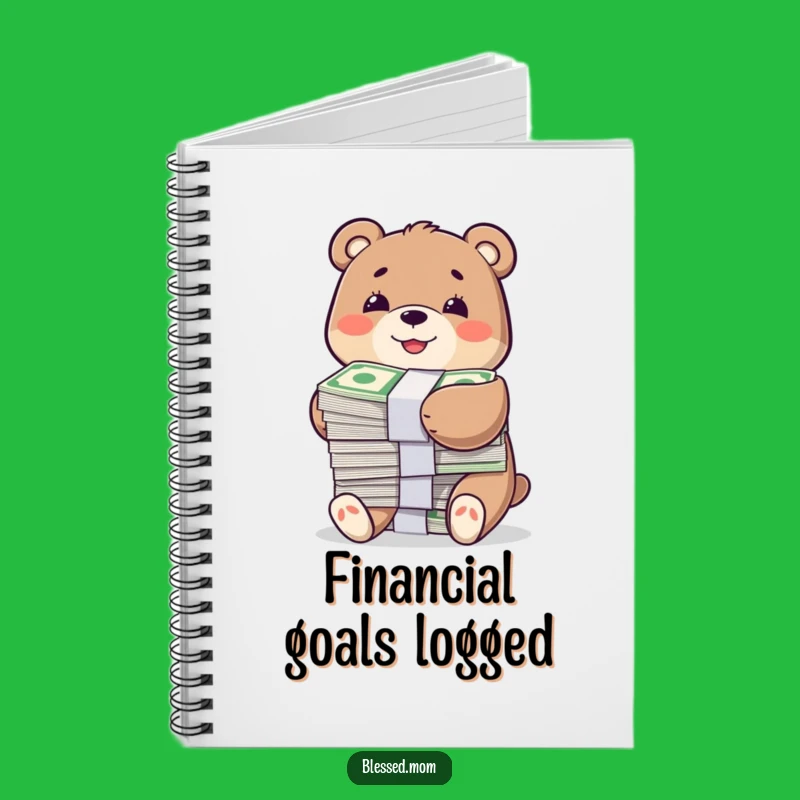 Funny Bear Money Hug Notebook - Financial Goals Journal, Funny Gift