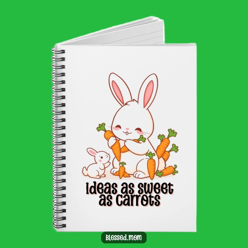 Funny Mama Rabbit Carrots Notebook - Journaling Bunny Gift