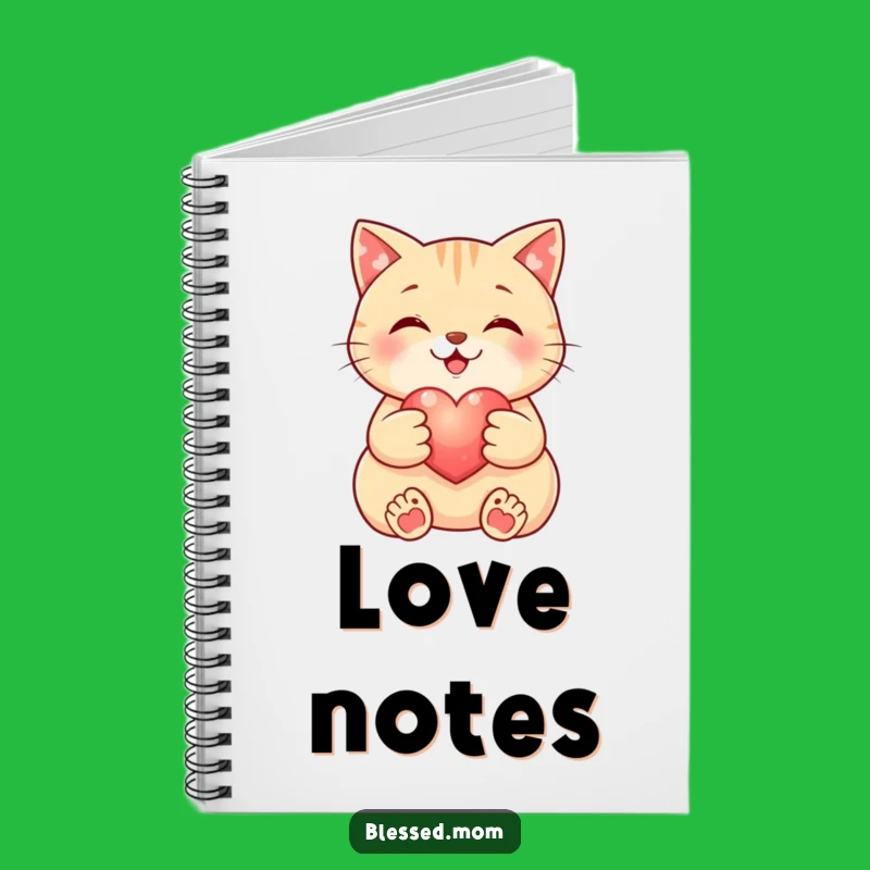 Funny Cat Heart Notebook: Cute Journal, Adorable Stationery, Love-Themed Funny Gift