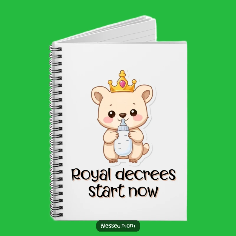 Funny Notebook: Proud Royal Baby Animal Crown, Hilarious Journal for New Parents
