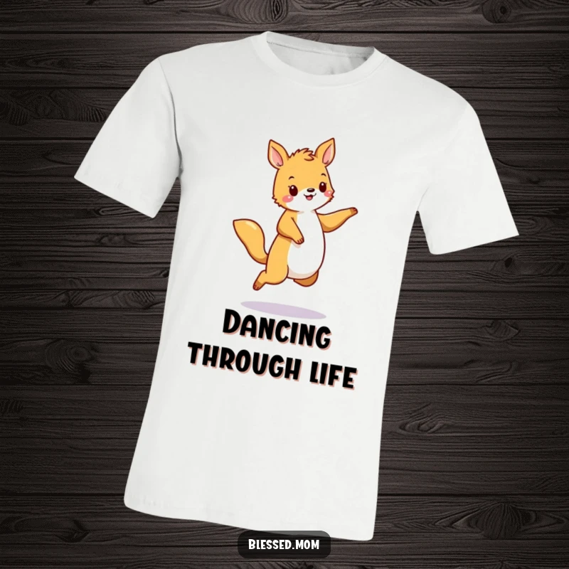Funny T-Shirt with an animal dancing playfully, capturing motion and happiness. A vibrant and funny gift.