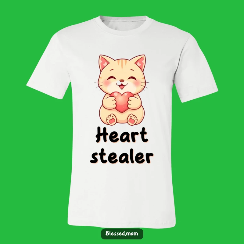 Funny Cat Heart T-Shirt: Cute Kitty Tee, Adorable Pet Graphic, Great Funny Gift
