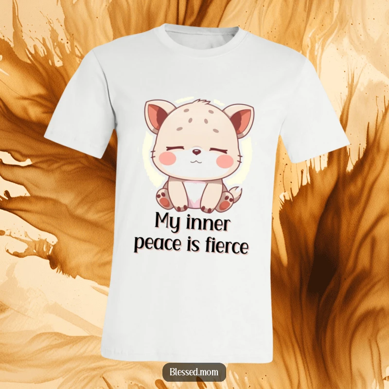 Funny T-Shirt featuring a deeply contented animal sleeping peacefully in soft, serene light. Hilarious and relaxing wear, perfect funny gift.
