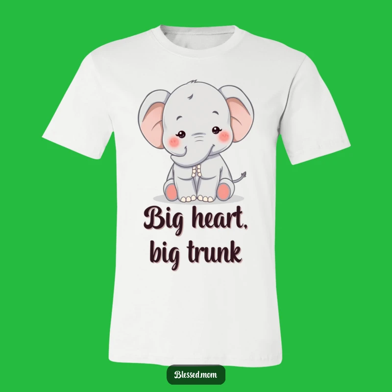 Funny Kawaii Elephant Mom T-Shirt - Comforting Trunk Pat Apparel Gift