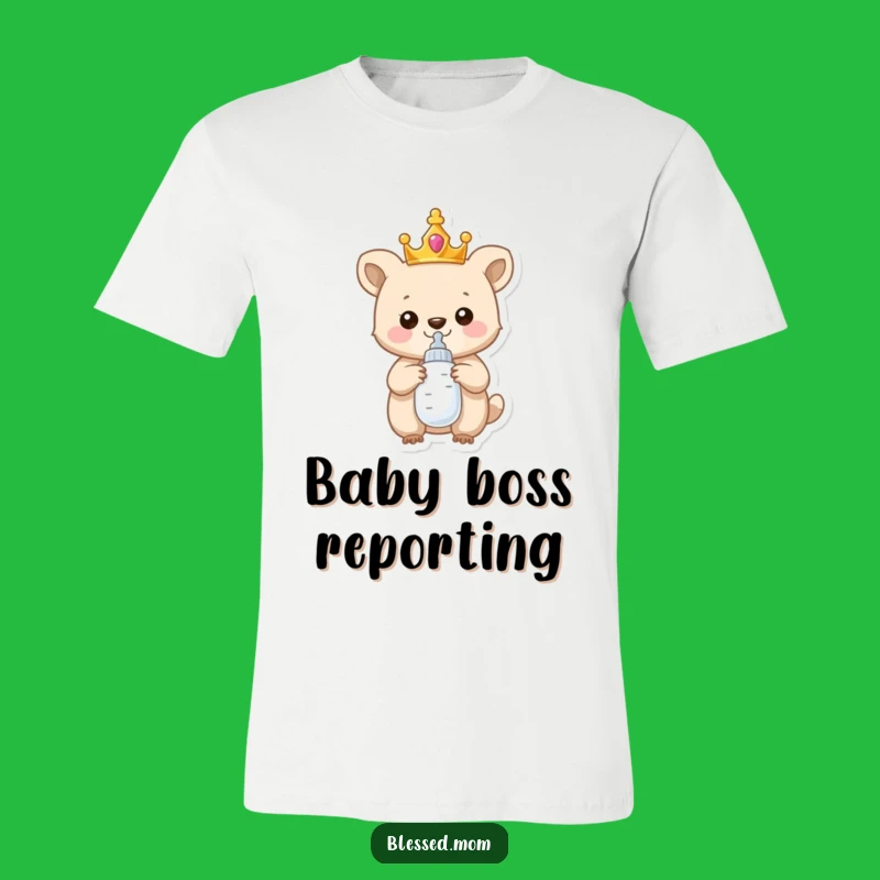 Funny Proud Royal Baby Animal T-Shirt: Tiny King of Chaos, Hilarious New Parent Tee