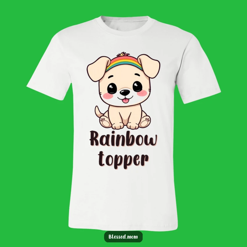 Funny Puppy Rainbow T-Shirt: Cute Dog Tee, Colorful Pet Graphic, Great Funny Gift