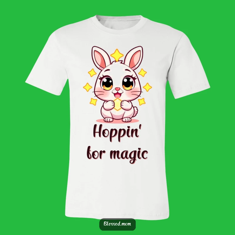 Funny Rabbit Charm T-Shirt - Enchanting Creature Tee, Whimsical Gift