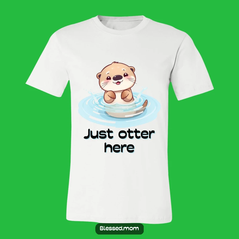 Funny Otter Mom T-Shirt: Playful Splasher, Sparkling Pool Tee, Perfect Gift
