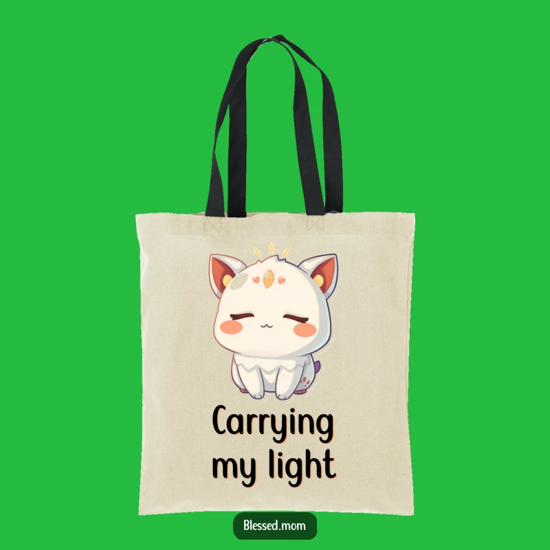 Funny Glowing Creature Tote Bag: Carry Your Calmness with Style and Humor