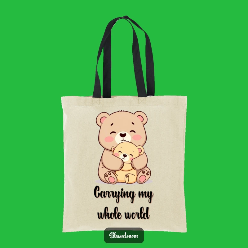 Funny Mama Bear Hug Tote Bag - Everyday Carry Gift