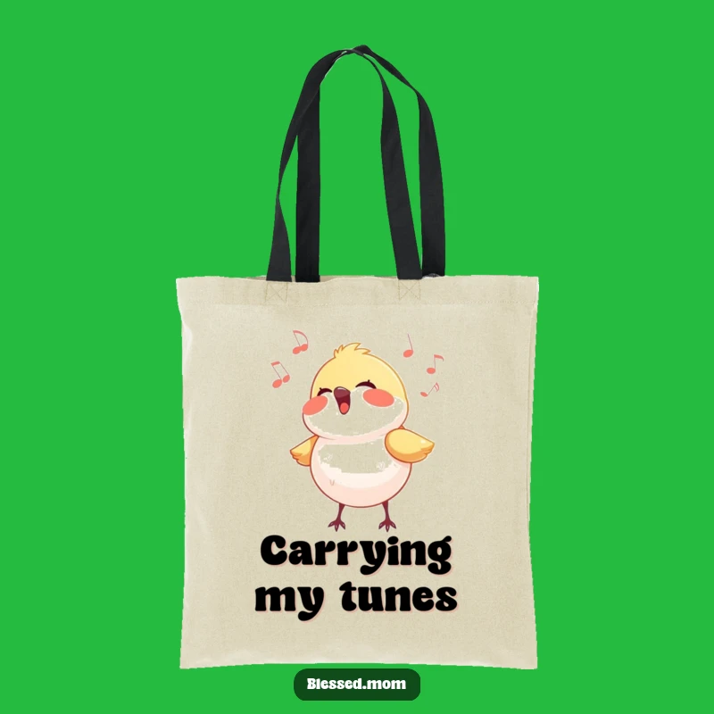Funny Bird Tote Bag: Joyful Tune Design, Perfect Eco-Friendly Bird Gift