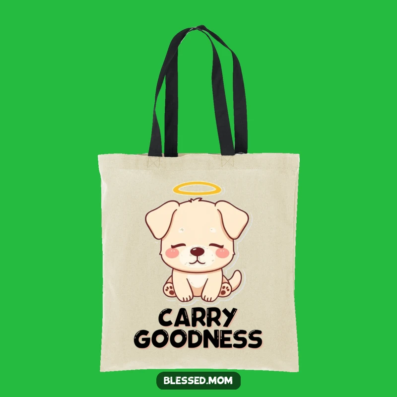 Funny Dog Halo Tote Bag: Cute Canine Bag, Adorable Accessory, Practical Funny Gift