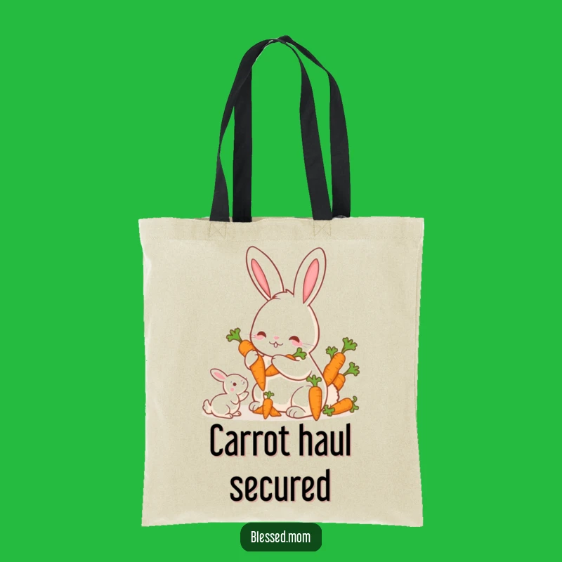 Funny Mama Rabbit Carrots Tote Bag - Everyday Cute Gift