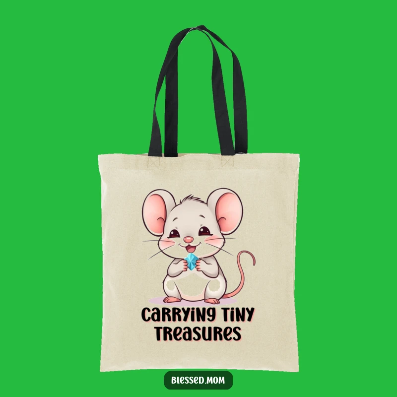 Funny Mouse Tote Bag: Shiny Jewel Style, Perfect Cute Mouse Gift