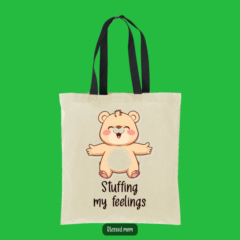 Funny Bear Mom Tote Bag: Happy Hugger, Cozy Carry-All Gift Bag